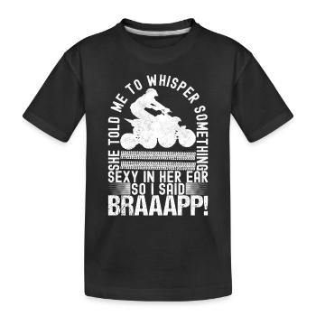 Quad Bike Quad Rider - Kids' Premium Organic T-Shirt - black - Front