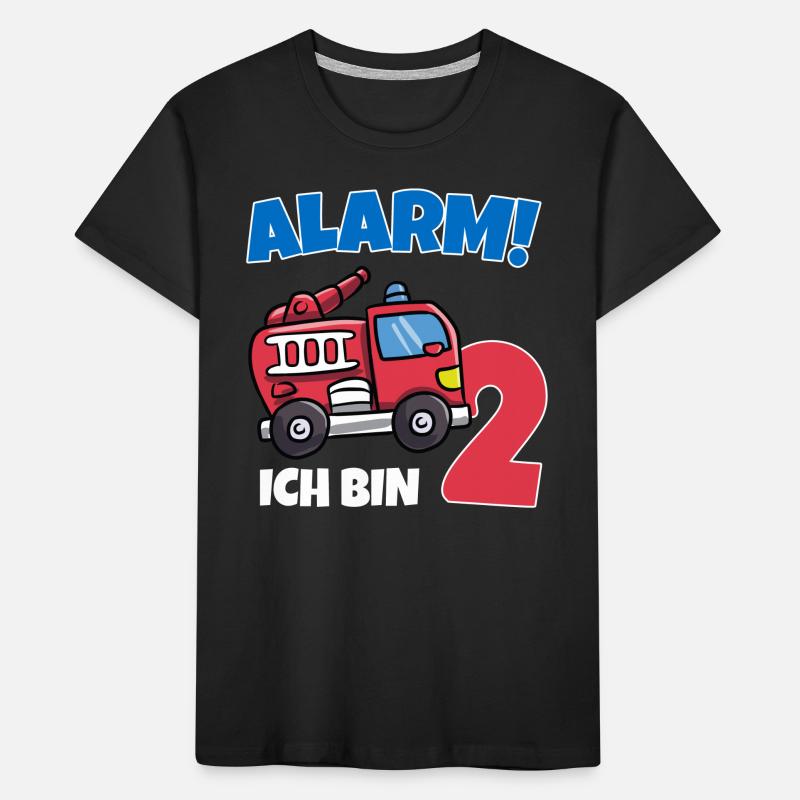 Ich bin 2 Feuerwehr Geburtstagsshirt 2. Geburtstag Kinder Premium Bio T-Shirt