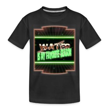 swimming instructor fun apnea swimming pool - Kids' Premium Organic T-Shirt - black - Front