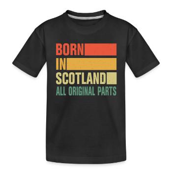 Geboren In Schottland - Kinder Premium Bio T-Shirt - Schwarz - Vorne