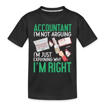 Comptable Comptable Comptable - T-shirt bio Premium Enfant - noir - Devant