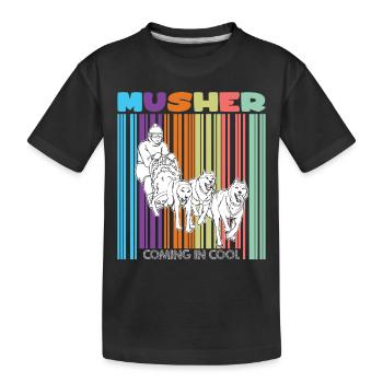 Sled Dog Racing Sled Dogs Gift - Kids' Premium Organic T-Shirt - black - Front