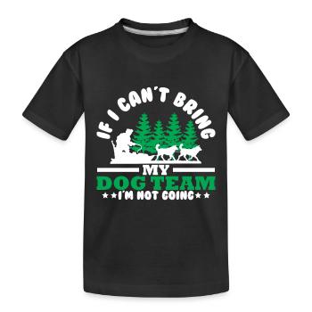 Sled Dog Racing Sled Dogs Gift - Kids' Premium Organic T-Shirt - black - Front