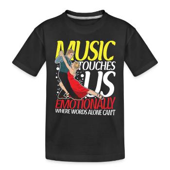 Music Touches Us Emotionally - Kinder Premium Bio T-Shirt - Schwarz - Vorne