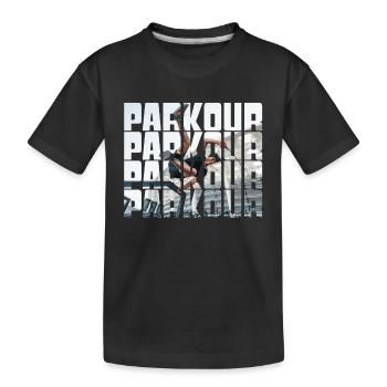 parkour - Kids' Premium Organic T-Shirt - black - Front