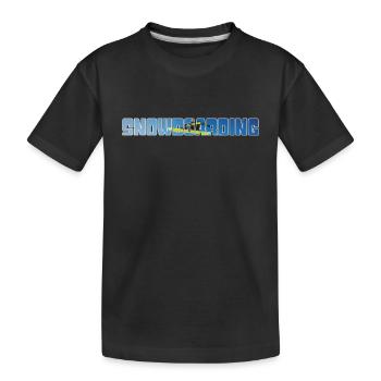 Planche à neige - T-shirt bio Premium Enfant - noir - Devant