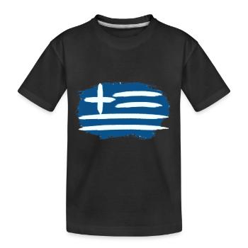 Ich liebe Griechenland (Griechenland) - Kinder Premium Bio T-Shirt - Schwarz - Vorne