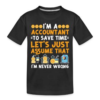 Comptable Comptable Comptable - T-shirt bio Premium Enfant - noir - Devant