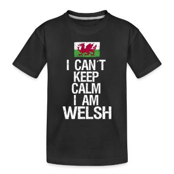 Je ne peux pas rester calme Je suis Gallois - T-shirt bio Premium Enfant - noir - Devant