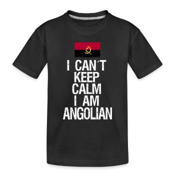 I can not Keep Calm I am Angolier - Kinder Premium Bio T-Shirt - Schwarz - Vorne
