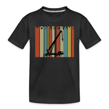 Super T-shirt de grue mobile - T-shirt bio Premium Enfant - noir - Devant