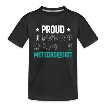 Fier météorologue Prévisions météorologiques Météorologie - T-shirt bio Premium Enfant - noir - Devant