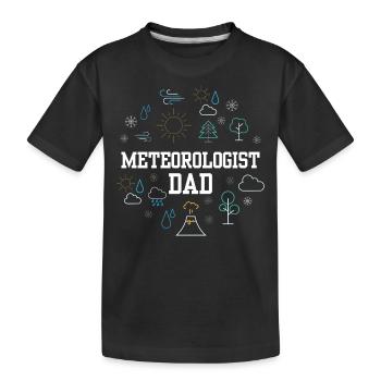 Météorologue Papa Météorologie Prévisions météorologiques - T-shirt bio Premium Enfant - noir - Devant