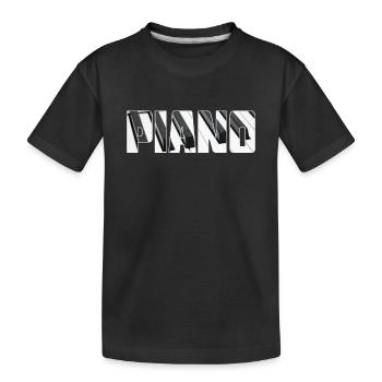 Klavier - Kinder Premium Bio T-Shirt - Schwarz - Vorne