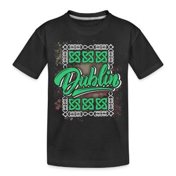 Dublin Dublin-Irland Irland, Spruch, Dublin-Logo - Kinder Premium Bio T-Shirt - Schwarz - Vorne