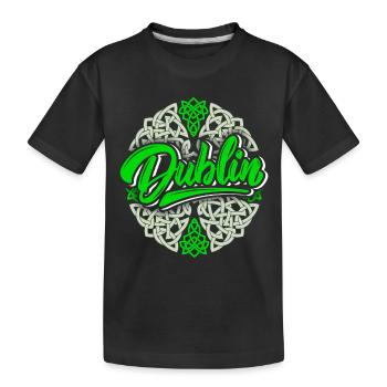 Dublin Dublin-Irland Irland, Dublin-Logo, keltisch - Kinder Premium Bio T-Shirt - Schwarz - Vorne