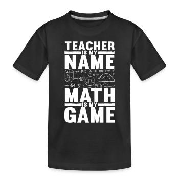 Mathe Mathelehrer - Kinder Premium Bio T-Shirt - Schwarz - Vorne