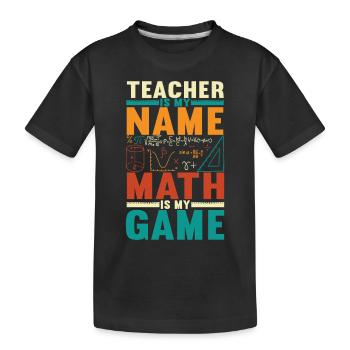 Mathe Mathelehrer - Kinder Premium Bio T-Shirt - Schwarz - Vorne