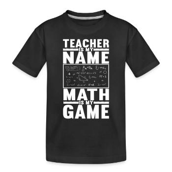 Mathe Mathelehrer - Kinder Premium Bio T-Shirt - Schwarz - Vorne