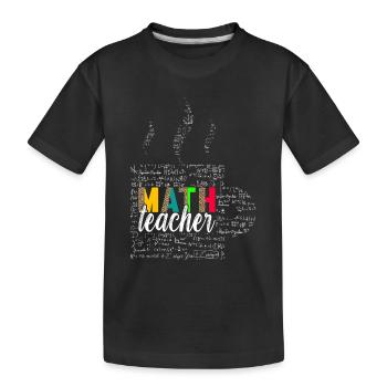 Mathe Mathelehrer - Kinder Premium Bio T-Shirt - Schwarz - Vorne