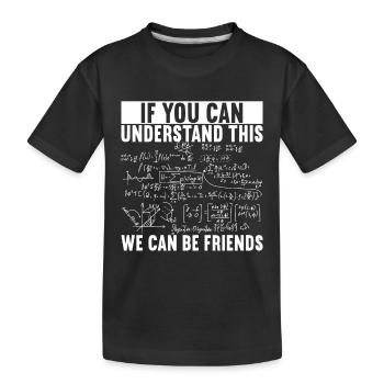 Mathe Mathelehrer - Kinder Premium Bio T-Shirt - Schwarz - Vorne