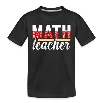 Mathe Mathelehrer - Kinder Premium Bio T-Shirt - Schwarz - Vorne