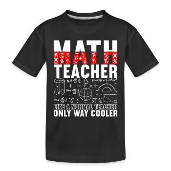 Mathe Mathelehrer - Kinder Premium Bio T-Shirt - Schwarz - Vorne