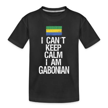 Je n’arrive pas à garder mon calme Je suis Gabonais - T-shirt bio Premium Enfant - noir - Devant