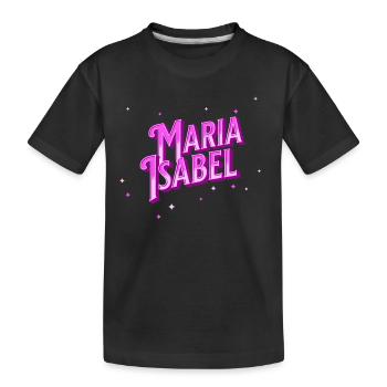 Maria Isabel name personalized - Kids' Premium Organic T-Shirt - black - Front