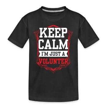 Restez calme Je ne suis qu’une profession bénévole - T-shirt bio Premium Enfant - noir - Devant