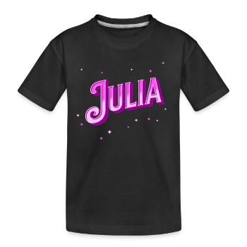 Le prénom de Julia personnalisé - T-shirt bio Premium Enfant - noir - Devant