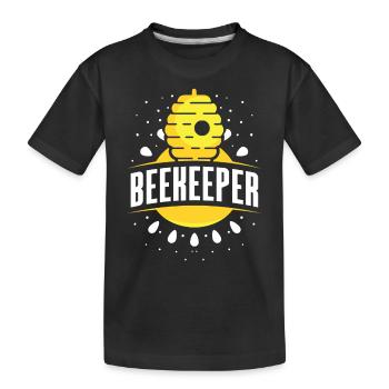 Imker Imkerei Honigbiene Imkern - Kinder Premium Bio T-Shirt - Schwarz - Vorne