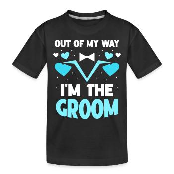 À l’écart, je suis la fête de mariage du marié - T-shirt bio Premium Enfant - noir - Devant