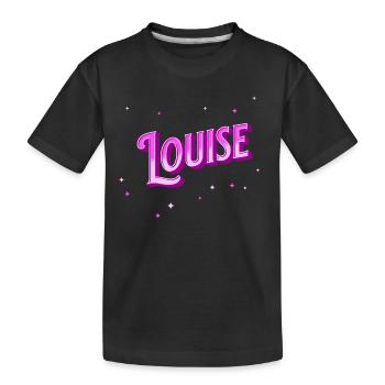 Louise Namen personalisiert - Kinder Premium Bio T-Shirt - Schwarz - Vorne