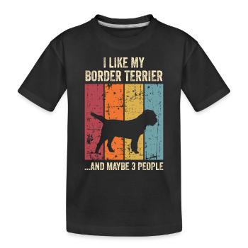 Border Terrier Cadeaux Chiens - T-shirt bio Premium Enfant - noir - Devant