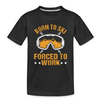 Fun Skiing Lovers Station de ski - T-shirt bio Premium Enfant - noir - Devant