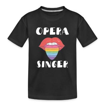 Tenor Singer Choir Vocalist Theatre Student, Opera - Kinder Premium Bio T-Shirt - Schwarz - Vorne