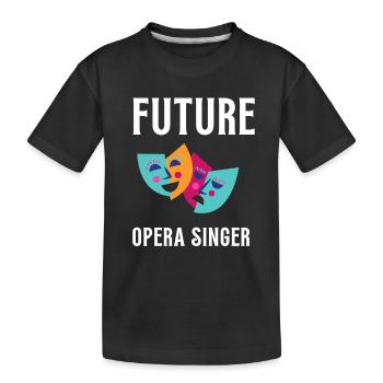Tenor Singer Choir Vocalist Theatre Student, Opera - Kinder Premium Bio T-Shirt - Schwarz - Vorne