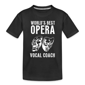 Tenor Singer Choir Vocalist Theatre Student, Opera - Kinder Premium Bio T-Shirt - Schwarz - Vorne