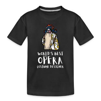 Tenor Singer Choir Vocalist Theatre Student, Opera - Kinder Premium Bio T-Shirt - Schwarz - Vorne