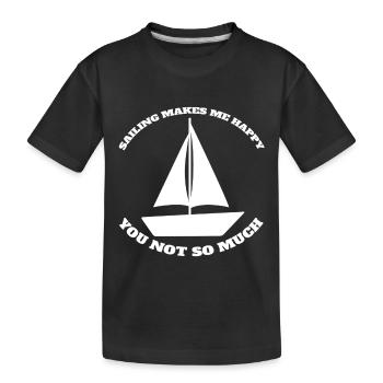 Voile Sailor Capitaine Navire Voilier Voile Voile - T-shirt bio Premium Enfant - noir - Devant