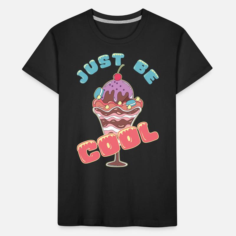 Eiscreme logo Sommer Softeis Geschenkidee Kinder Premium Bio T-Shirt