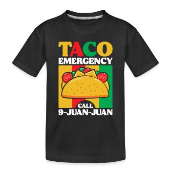 Tacos Taco mexicain Fast-food cadeau - T-shirt bio Premium Enfant - noir - Devant