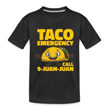 Tacos Taco mexicain Fast-food cadeau - T-shirt bio Premium Enfant - noir - Devant