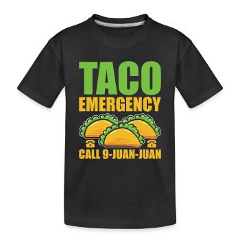 Tacos Taco mexicain Fast-food cadeau - T-shirt bio Premium Enfant - noir - Devant