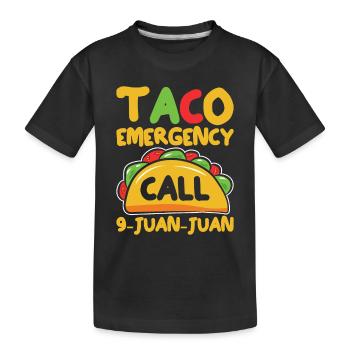 Tacos Taco mexicain Fast-food cadeau - T-shirt bio Premium Enfant - noir - Devant