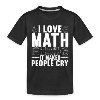 Mathe Mathelehrer - Kinder Premium Bio T-Shirt - Schwarz - Vorne