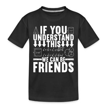 Mathe Mathelehrer - Kinder Premium Bio T-Shirt - Schwarz - Vorne