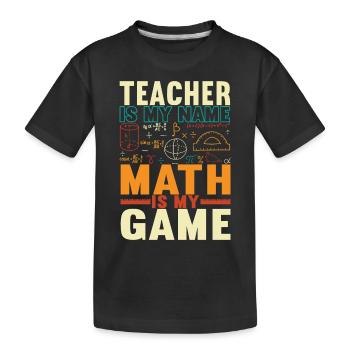 Mathe Mathelehrer - Kinder Premium Bio T-Shirt - Schwarz - Vorne