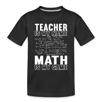 Professeur de mathématiques - T-shirt bio Premium Enfant - noir - Devant
